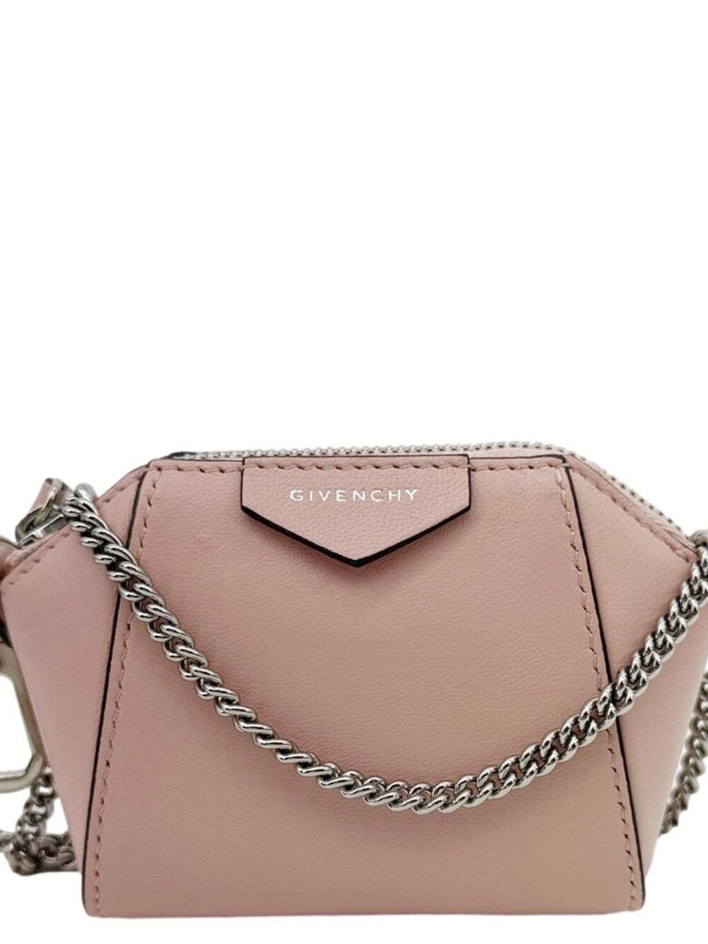 Givenchy  Antigona Baby Leather Shoulder Bag Pink